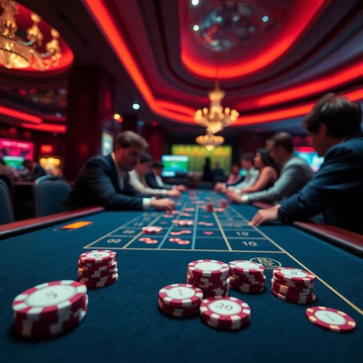 Mobile phone displaying live roulette table with multi-angle camera feeds